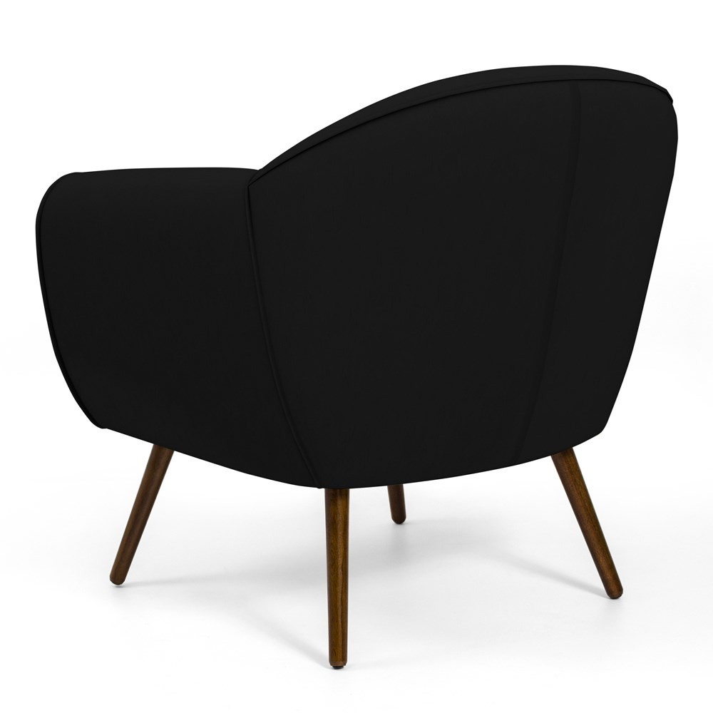Poltrona Decorativa Sala de Estar Nina Corino C-05 com Pés Palito Castanho - Domi