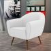 Poltrona Decorativa Sala de Estar Nina Corino C-12 com Pés Palito Castanho - Domi