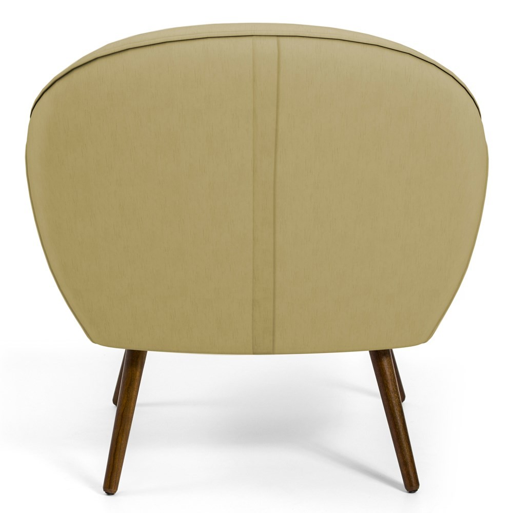 Poltrona Decorativa Sala de Estar Nina Corino C-19 com Pés Palito Castanho - Domi