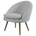 Poltrona Decorativa Sala de Estar Pés Palito Rafa C-315 Linho Tressê Cinza Claro - Domi