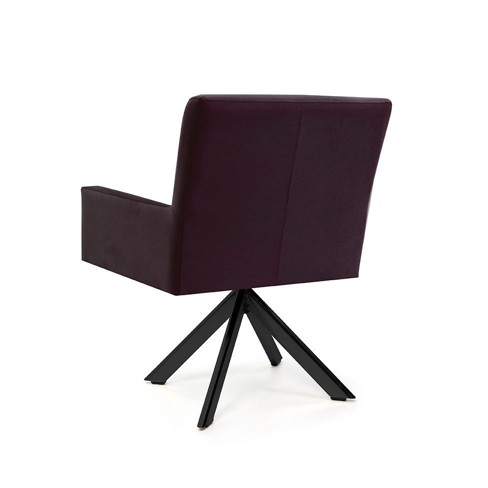 Poltrona Giratória Angel II Veludo Roxo