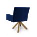 Poltrona Giratória Angel III Veludo Azul