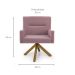 Poltrona Giratória Angel III Veludo Rosa