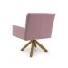 Poltrona Giratória Angel III Veludo Rosa