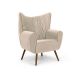 Poltrona Kora II Veludo Creme
