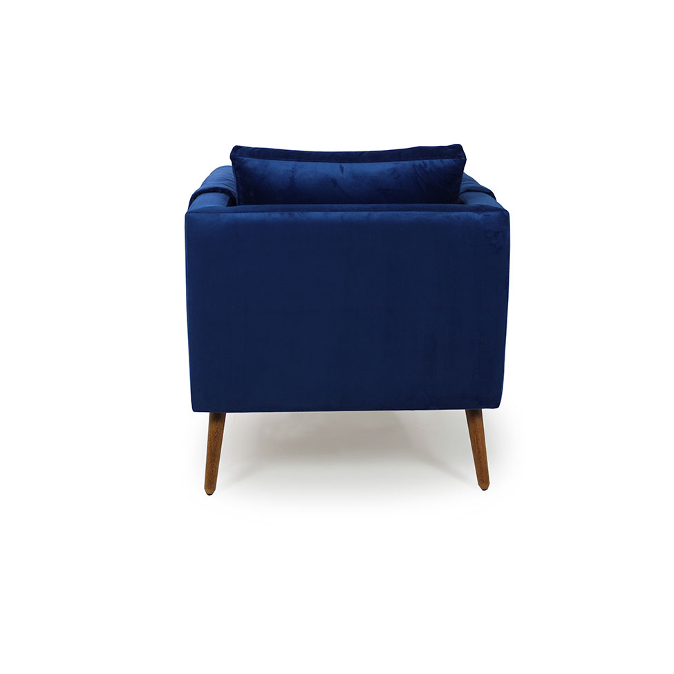 Poltrona Liv Veludo Azul