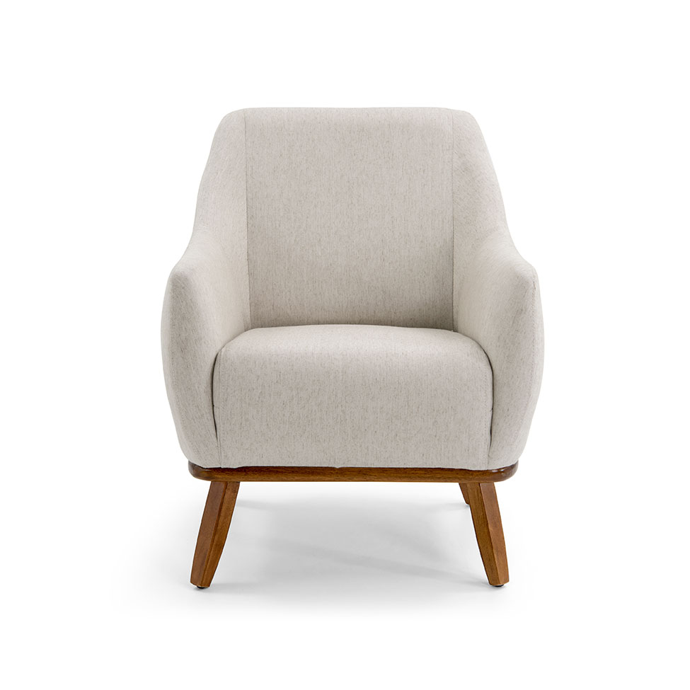 Poltrona Paloma Poliéster Creme