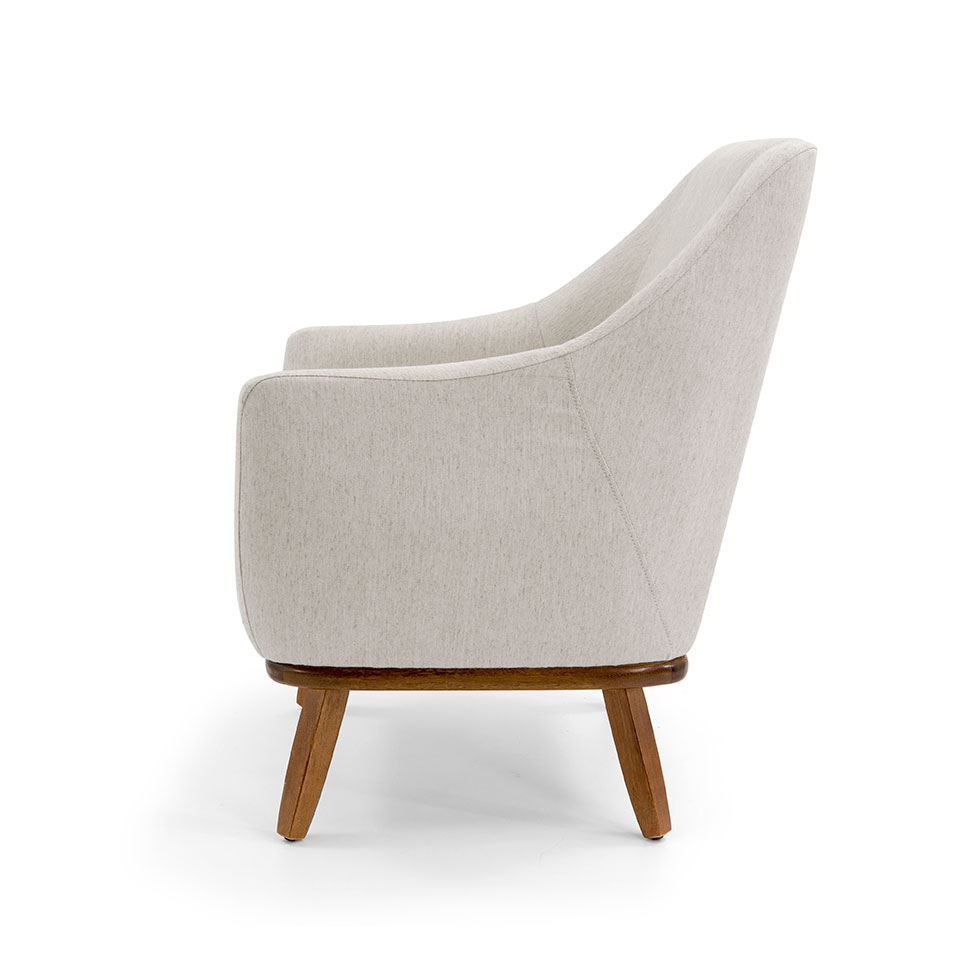 Poltrona Paloma Poliéster Creme