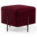 Puff Decorativo 45cm Base Aço Status B-278 Veludo Marsala - Domi