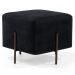 Puff Decorativo 45cm Base Aço Status B-300 Veludo Preto - Domi