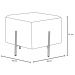 Puff Decorativo 45cm Base Aço Status B-303 Veludo Verde Musgo - Domi