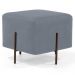 Puff Decorativo 45cm Base Aço Status B-317 Veludo Cinza - Domi