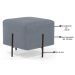 Puff Decorativo 45cm Base Aço Status B-317 Veludo Cinza - Domi