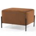 Puff Decorativo 60cm Base Aço Status B-262 Veludo Telha - Domi
