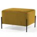 Puff Decorativo 60cm Base Aço Status B-279 Veludo Mostarda - Domi