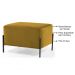 Puff Decorativo 60cm Base Aço Status B-279 Veludo Mostarda - Domi