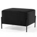 Puff Decorativo 60cm Base Aço Status B-300 Veludo Preto - Domi