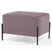 Puff Decorativo 60cm Base Aço Status B-305 Veludo Rosê - Domi