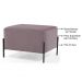 Puff Decorativo 60cm Base Aço Status B-305 Veludo Rosê - Domi