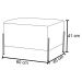 Puff Decorativo 60cm Base Aço Status B-305 Veludo Rosê - Domi