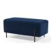 Puff Decorativo 90cm Base Aço Status B-304 Veludo Azul Marinho - Domi