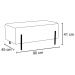 Puff Decorativo 90cm Base Aço Status B-304 Veludo Azul Marinho - Domi