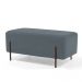 Puff Decorativo 90cm Base Aço Status B-317 Veludo Cinza - Domi