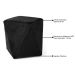 Puff Decorativo Ametista B-300 Veludo Preto - Domi