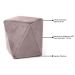 Puff Decorativo Ametista B-305 Veludo Rosa - Domi