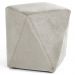 Puff Decorativo Ametista B-309 Veludo Bege Claro - Domi