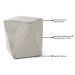 Puff Decorativo Ametista B-309 Veludo Bege Claro - Domi