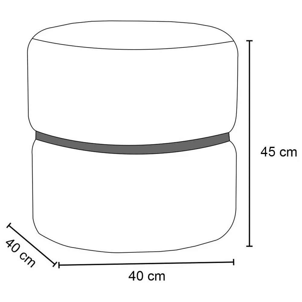 Puff Decorativo Com Cinto Rosê Round B-287 Veludo Marinho - Domi