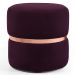 Puff Decorativo Com Cinto Rosê Round B-292 Veludo Uva - Domi