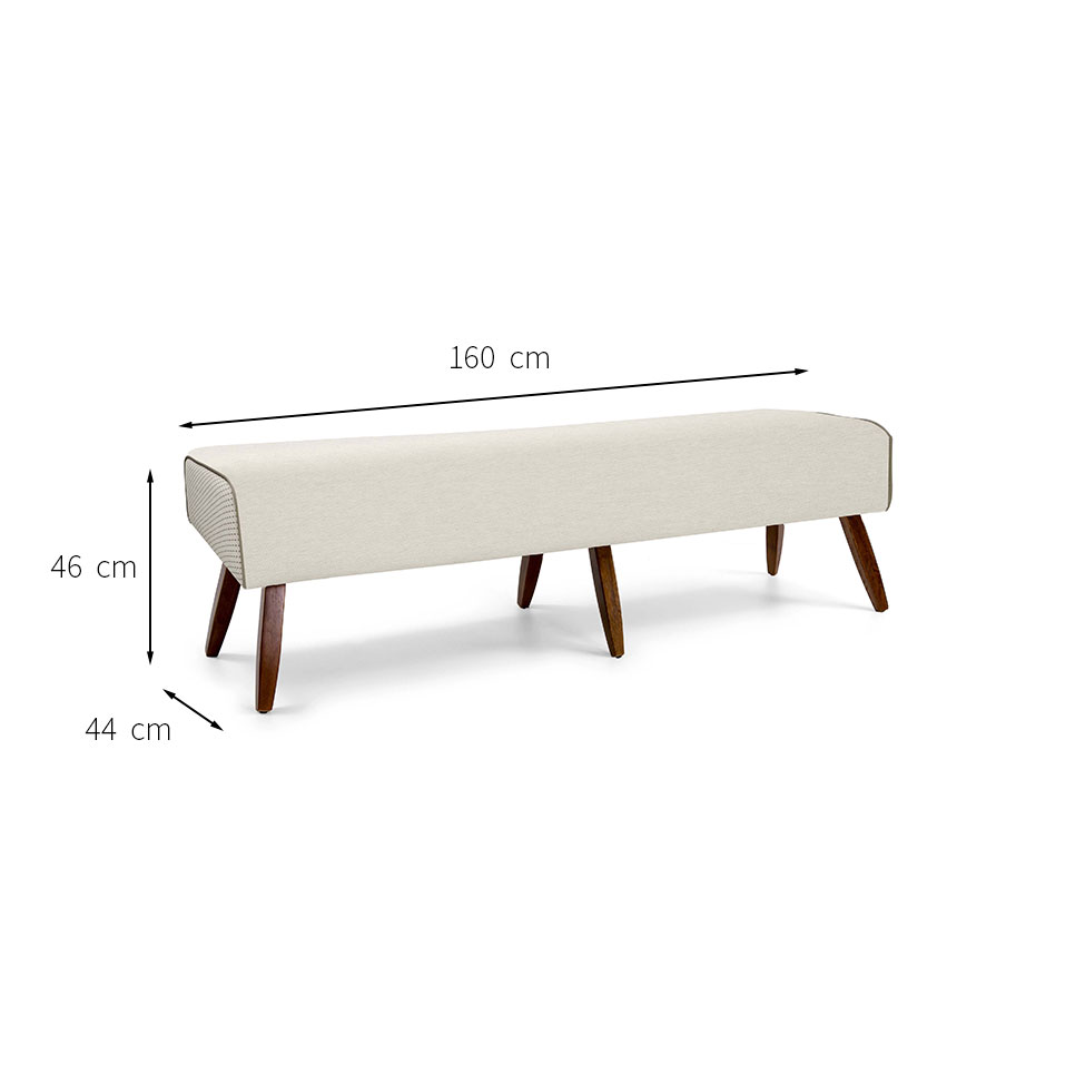 Recamier Viseo Bege 160 cm
