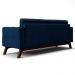 Sofá 150 cm 2 Lugares Sandero B-304 Veludo Azul Marinho - Domi