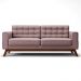 Sofá 150 cm 2 Lugares Sandero B-305 Veludo Rosê - Domi