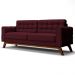 Sofá 180 cm 3 Lugares Sandero B-278 Veludo Marsala - Domi