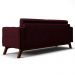 Sofá 180 cm 3 Lugares Sandero B-278 Veludo Marsala - Domi