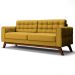 Sofá 180 cm 3 Lugares Sandero B-279 Veludo Amarelo - Domi