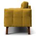 Sofá 180 cm 3 Lugares Sandero B-279 Veludo Amarelo - Domi