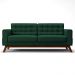 Sofá 180 cm 3 Lugares Sandero B-303 Veludo Verde - Domi