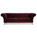 Sofá 180cm 3 Lugares Base Madeira Império B-278 Veludo Marsala - Domi