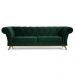 Sofá 180cm 3 Lugares Base Madeira Império B-303 Veludo Verde Musgo - Domi