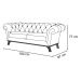 Sofá 180cm 3 Lugares Base Madeira Império B-303 Veludo Verde Musgo - Domi