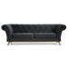 Sofá 180cm 3 Lugares Base Madeira Império B-317 Veludo Cinza - Domi