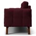 Sofá 210 cm 3 Lugares Sandero B-278 Veludo Marsala - Domi