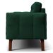 Sofá 230 cm 3 Lugares Sandero B-303 Veludo Verde - Domi
