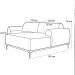 Sofá 230cm 4 Lugares com Chaise Direito Pés Gold Molino B-278 Veludo Marsala - Domi