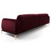 Sofá 230cm 4 Lugares com Chaise Esquerdo Pés Gold Molino B-278 Veludo Marsala - Domi