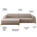 Sofá 230cm 4 Lugares com Chaise Esquerdo Pés Gold Molino C-107 Linho Bege - Domi